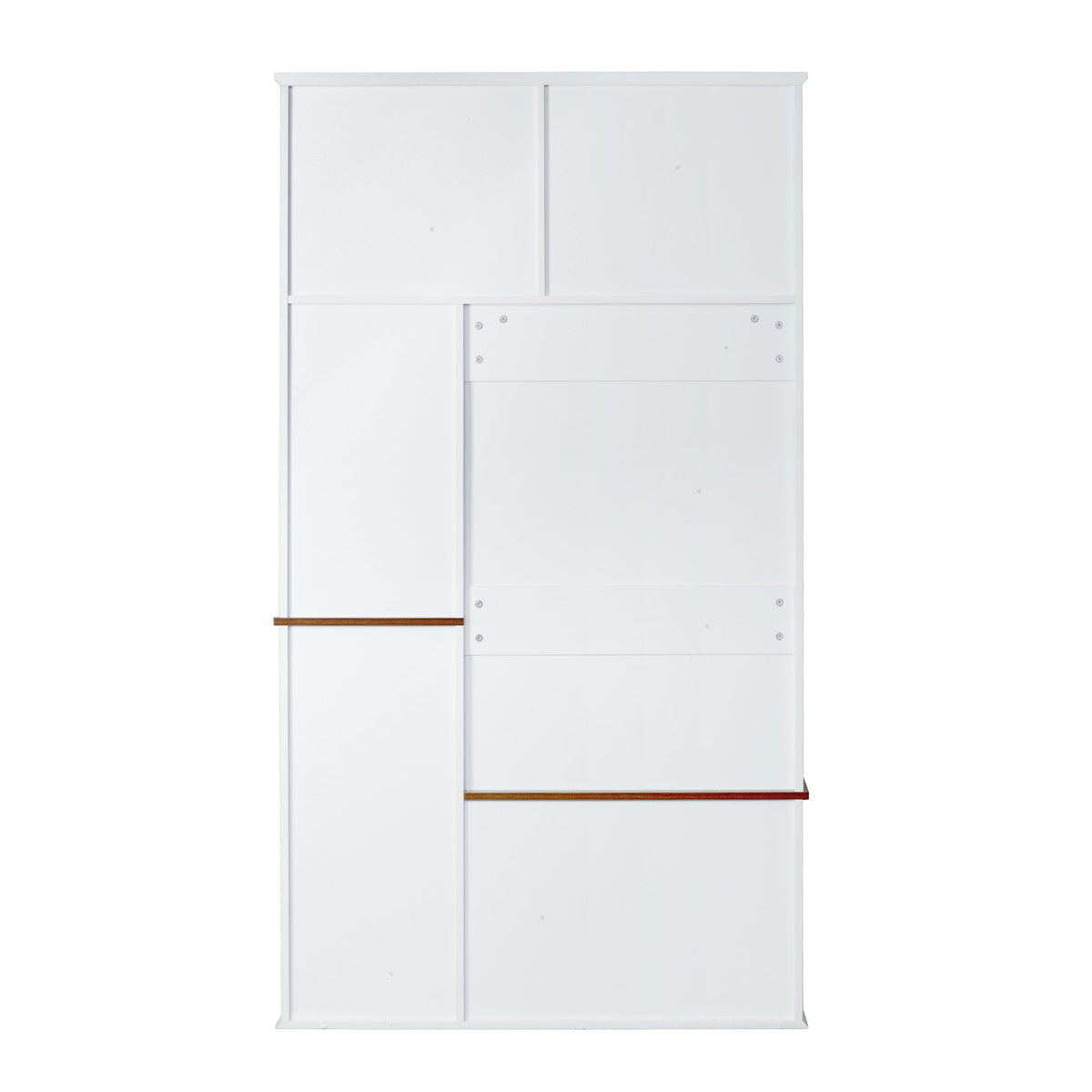 Roomfitters Modern Entryway Bench with Coat Rack, Hooks, Drawers and 3 Shelves, 40.2" Hall Tree, White Roomfitters