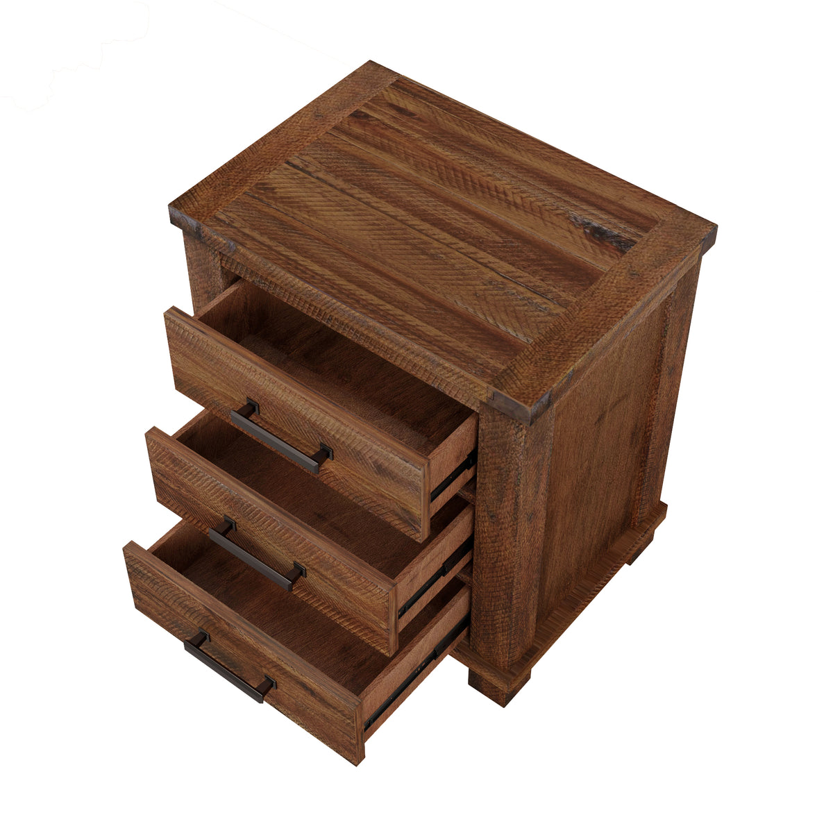 variant-group:rf-n701bs701p455591d|Roomfitters 3 Drawer Reclaimed Solid Wood Farmhouse Nightstand Set of 2, Rustic Bedside End Side Accent Table, Natural