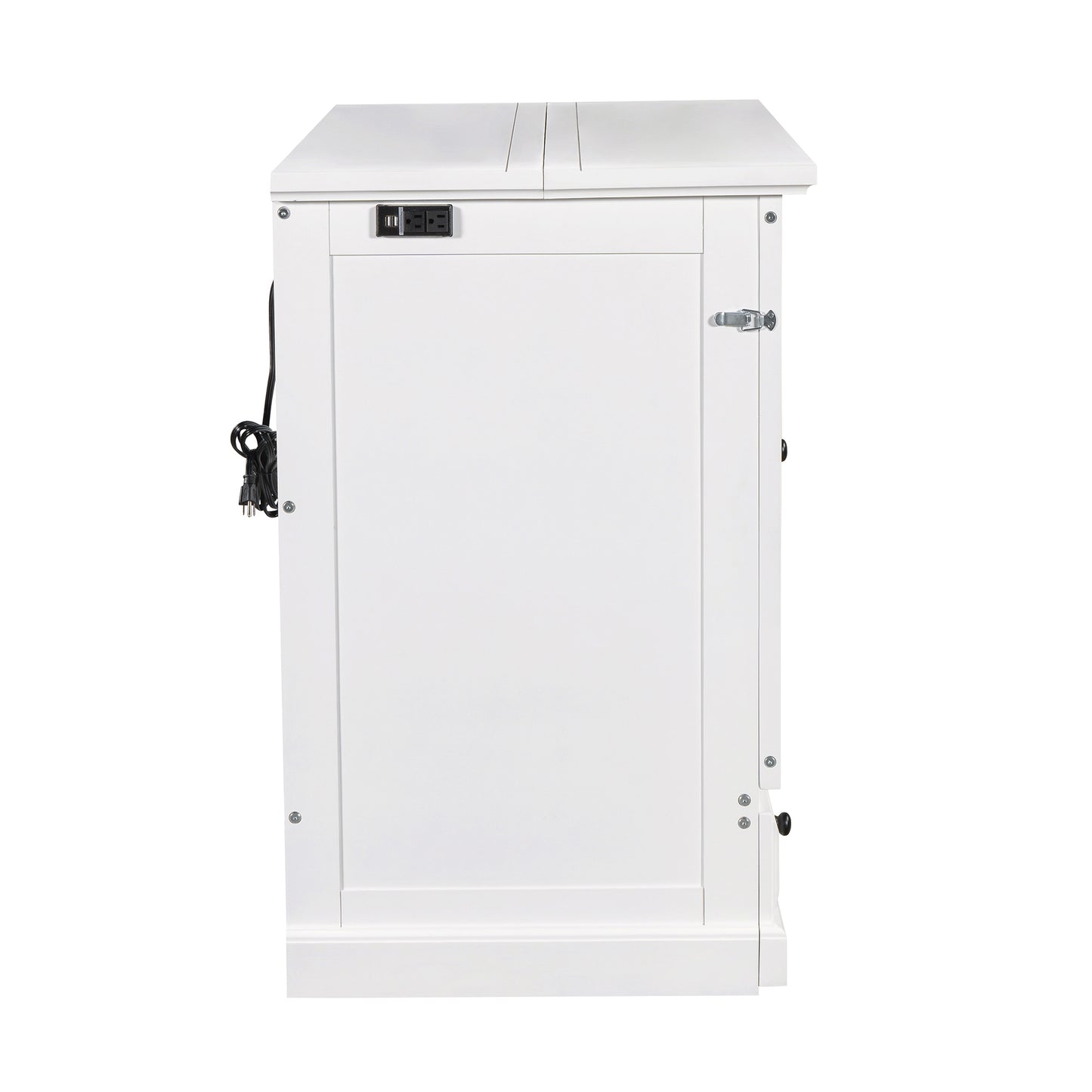 variant-group:rf-n701bs701p170503k|Roomfitters Queen Size Murphy Bed Cabinet with Charging Station and Storage Drawer, Freestanding Fold Out Guest Bed, White