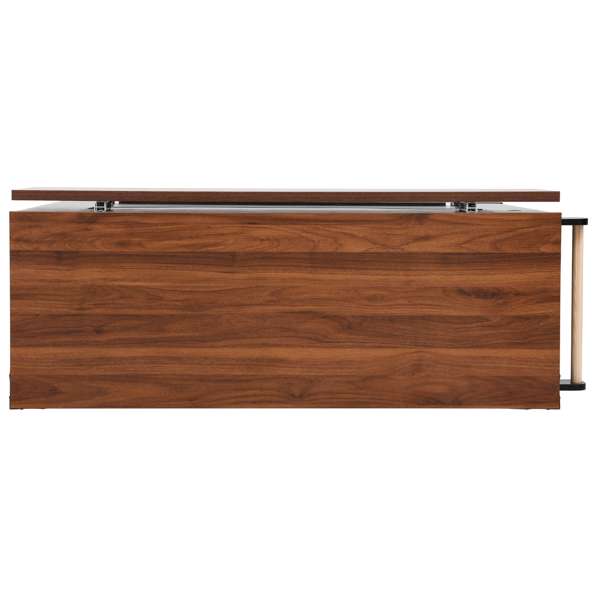 variant-group:rf-n707p263637b|Roomfitters 53" Rolling Kitchen Island with Drop Leaf, Mobile Cart with Glass Doors, 5 Side Shelves & Power Outlets, Black