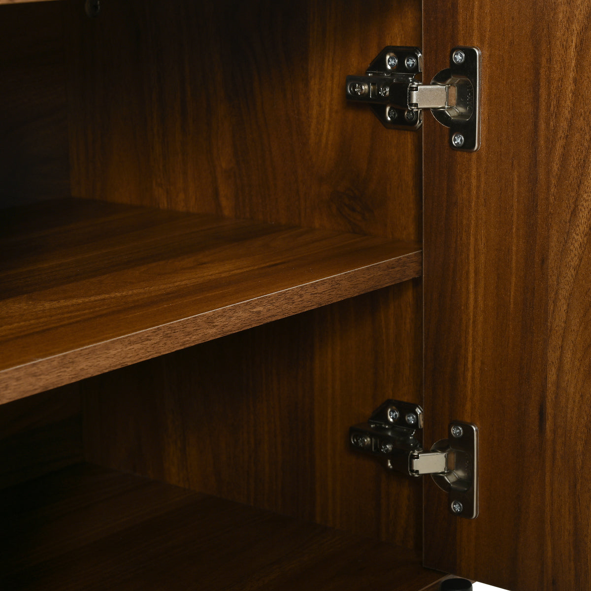 variant-group:rf-n724p437189m|Roomfitters American Style TV Stand with Rattan Arched Doors, Steel Legs, Antique Brown