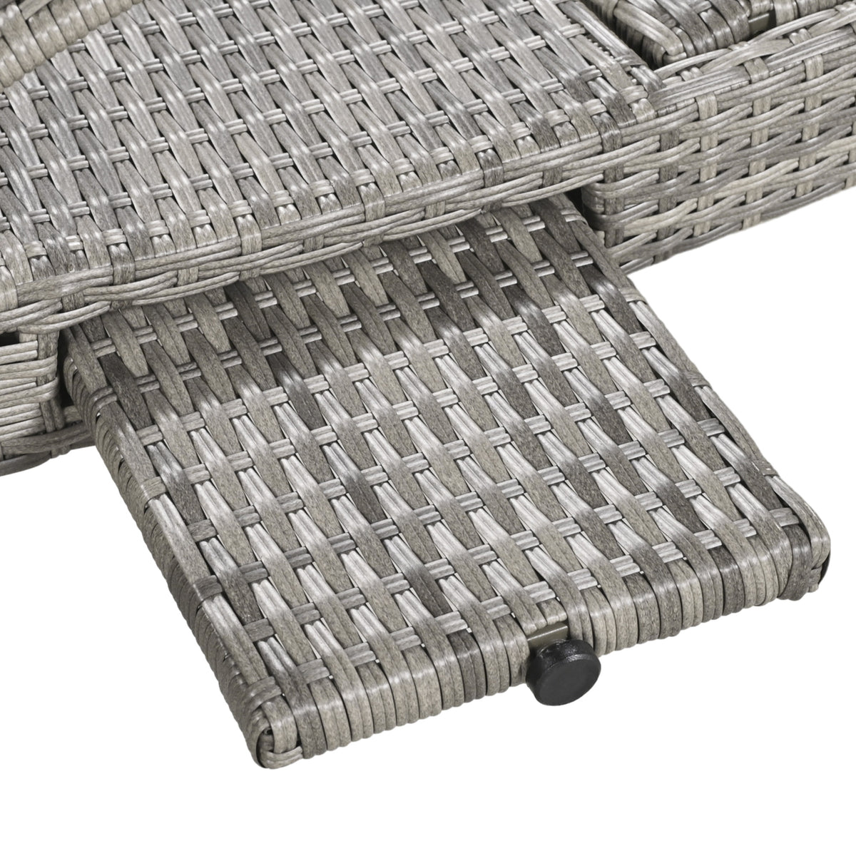 variant-group:rf-n707wf321204aae|Roomfitters 80" Outdoor Wicker Chaise Lounge Chairs, Set of 2, Reclining Patio Chairs with Pull-Out Table, Grey