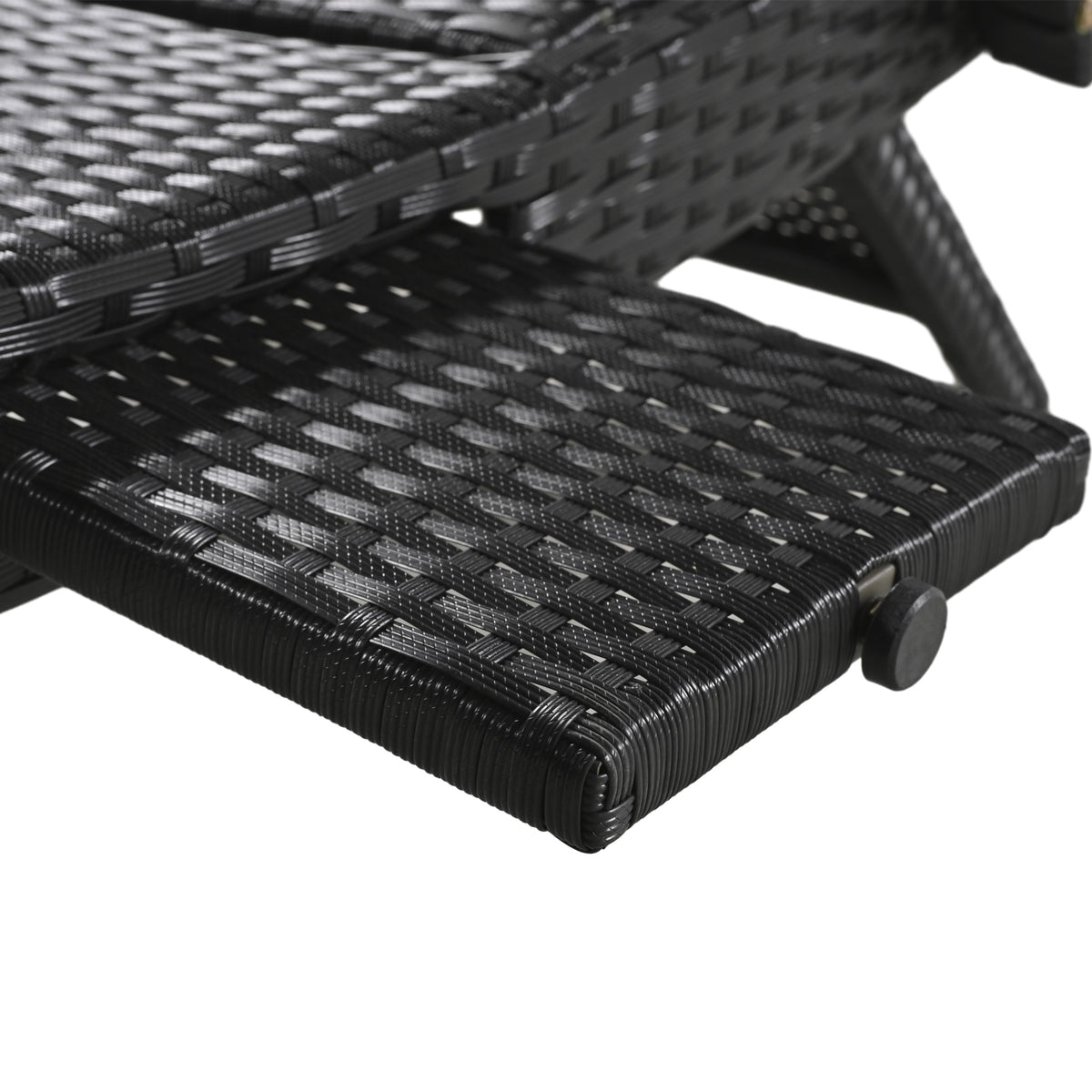 variant-group:rf-n707wf321204aab|Roomfitters 80" Outdoor Wicker Chaise Lounge Chairs, Set of 2, Reclining Patio Chairs with Pull-Out Table, Black