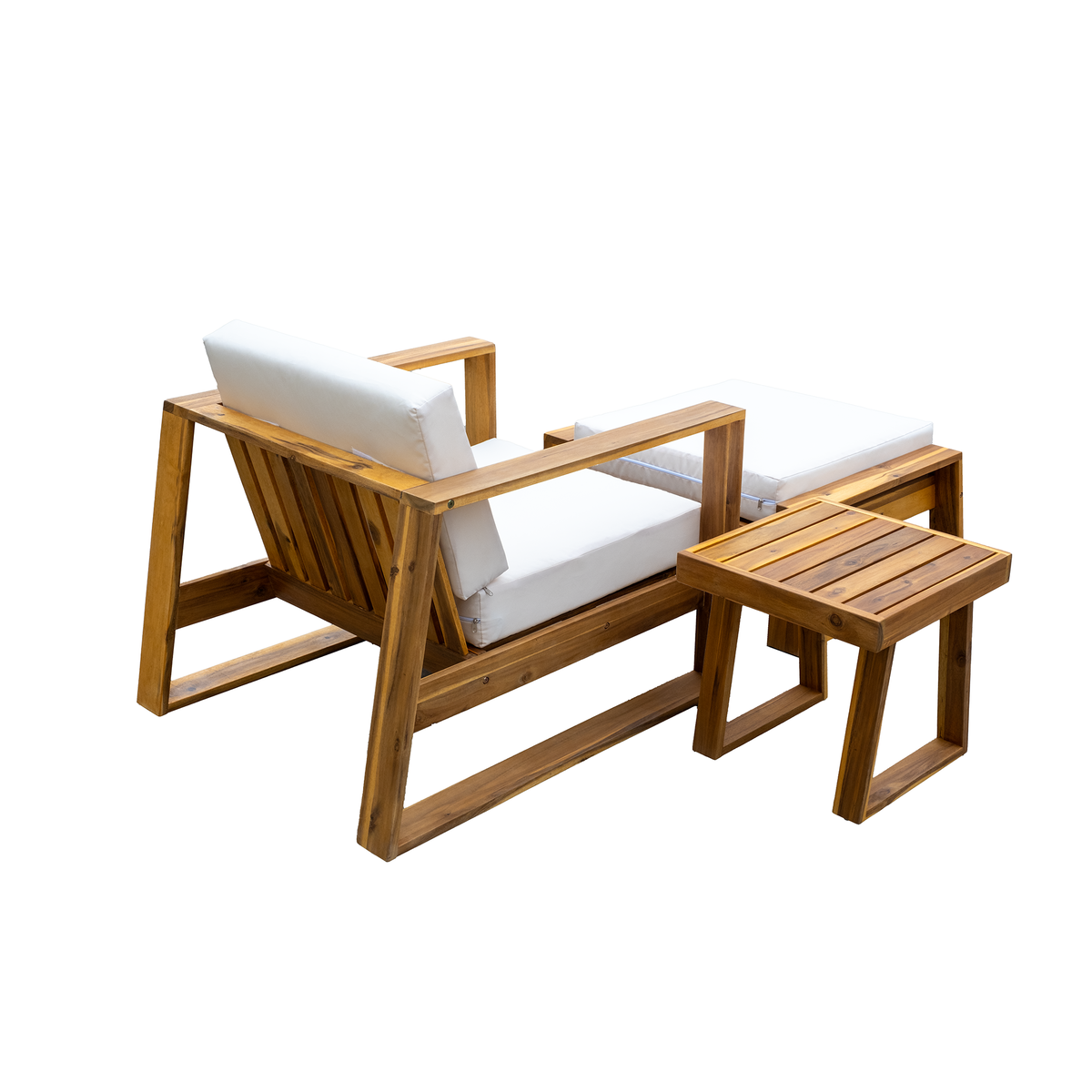 variant-group:rf-n711wy000431aaa|Roomfitters Acacia Wood Outdoor Lounge Set - Chair & Ottoman for Patios, Balconies, Gardens, Natural+Beige