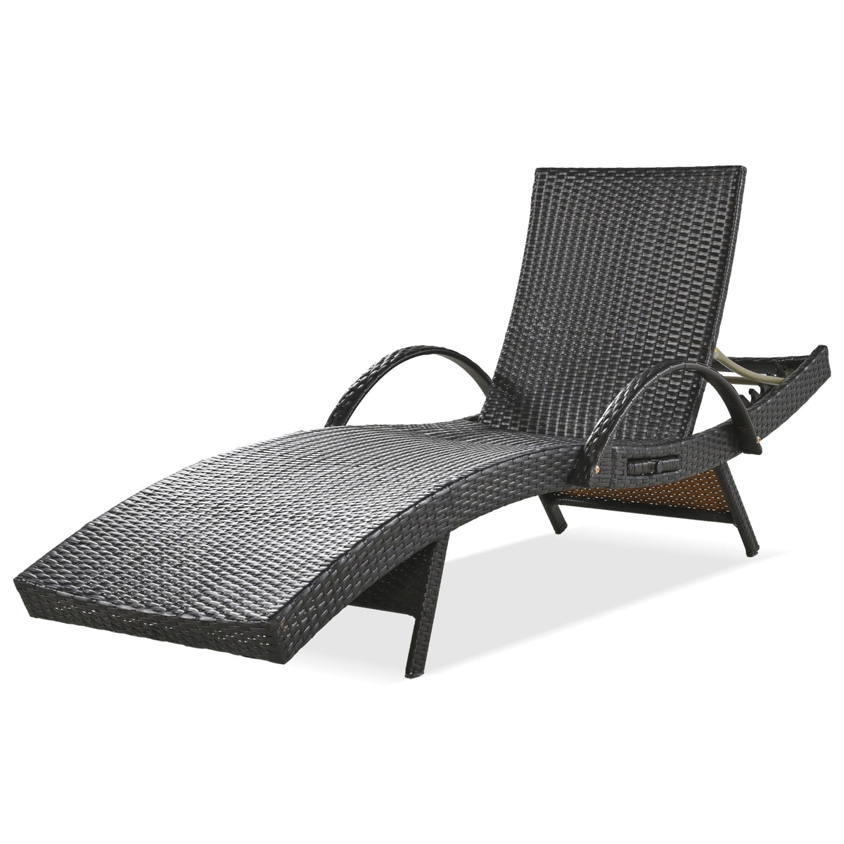 variant-group:rf-n707wf321204aad|Roomfitters 80" Outdoor Wicker Chaise Lounge Chairs, Set of 2, Reclining Patio Chairs with Pull-Out Table, Dark Brown