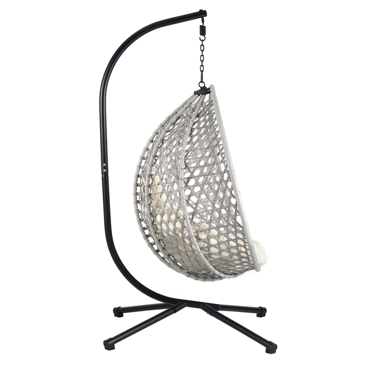 variant-group:rf-n711p255131k|Roomfitters Versatile Hanging Egg Chair for Indoor and Outdoor Use, Gray+Beige