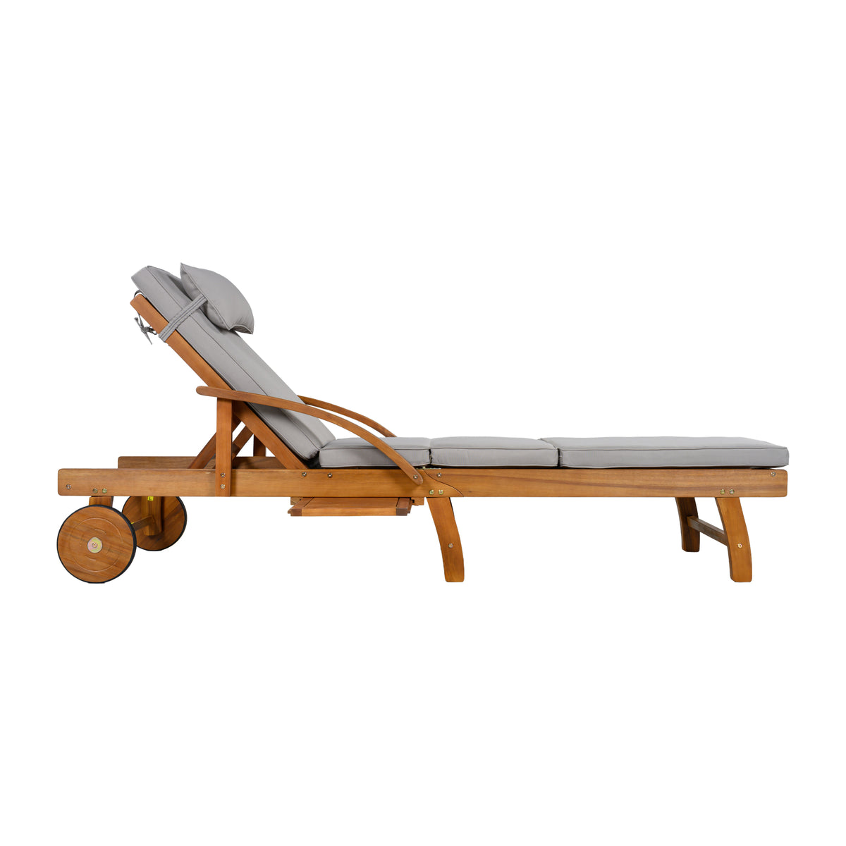 variant-group:rf-n711wy000482aae|Roomfitters 77.5-Inch Adjustable Acacia Wood Outdoor Lounge Chairs, Set of 2 Reclining Chaise Loungers, Grey Cushions
