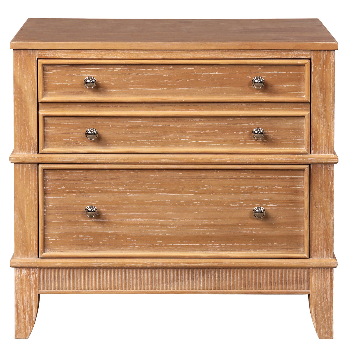 variant-group:rf-n701bs701p183796d|Roomfitters 3 Drawer Farmhouse Wood Nightstand Set of 2, Fully Assembled Bedside Accent Side Table, Felt Lined, Hazel