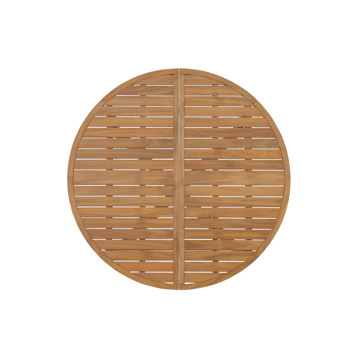 variant-group:rf-n711wy000475aao|Roomfitters 5-Piece Outdoor Dining Set for 4, 47.2-Inch Round Acacia Wood Table, Natural Brown Slatted Patio Group