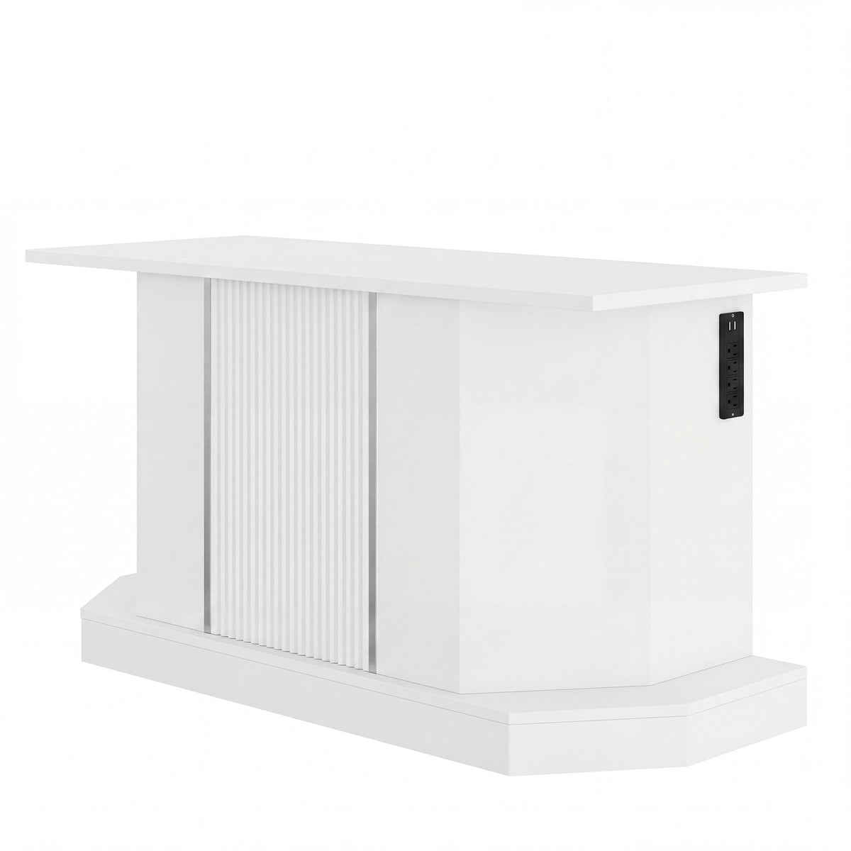 Roomfitters Modern 55-75 Gallon Heavy Duty Aquarium Stand with Moisture Resistant Cabinet Storage White Roomfitters