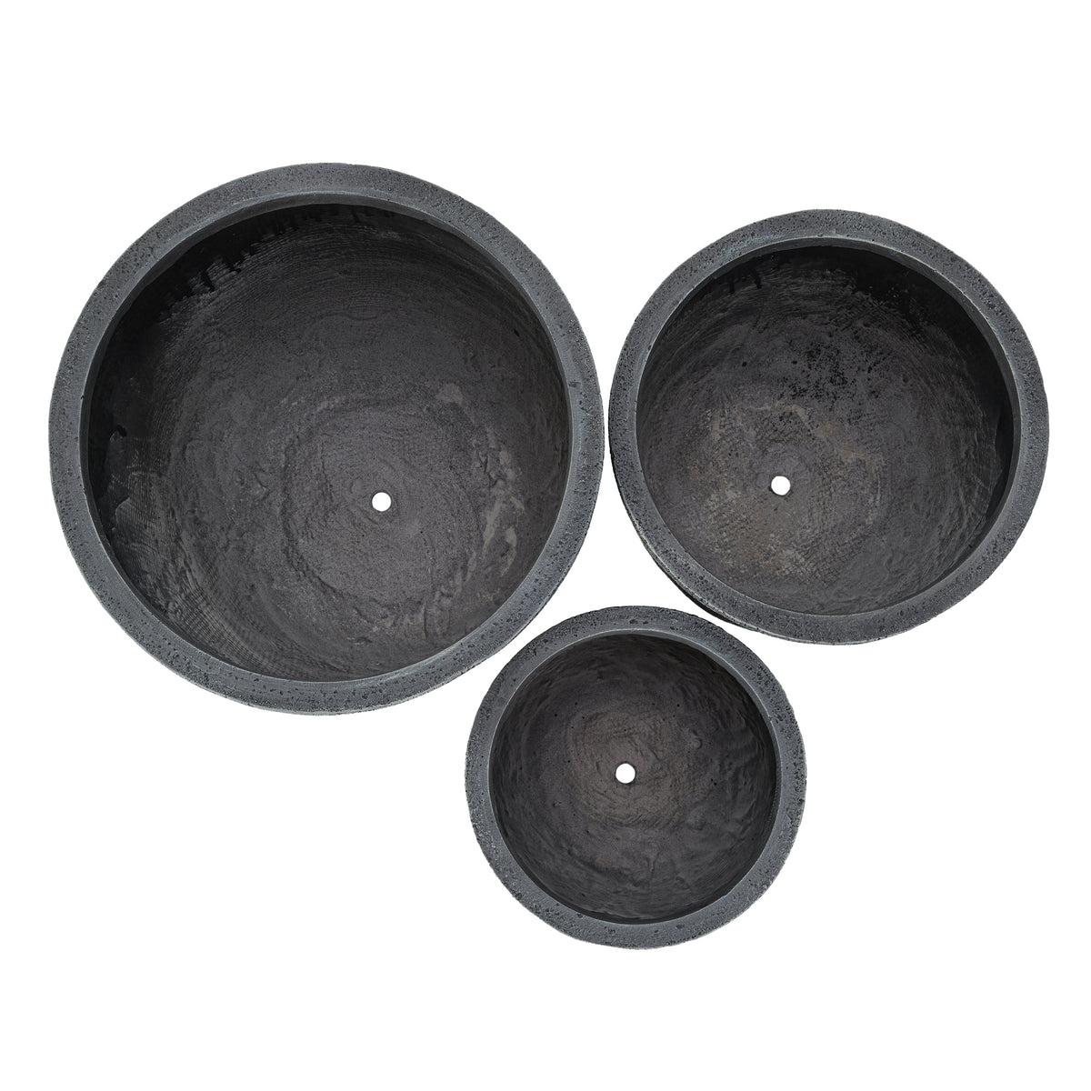 variant-group:rf-n711p406660e|Roomfitters Lightweight MGO Planter Set of 3, Round Weather Resistant Outdoor Indoor Flower Pots for Garden Patio, Gray