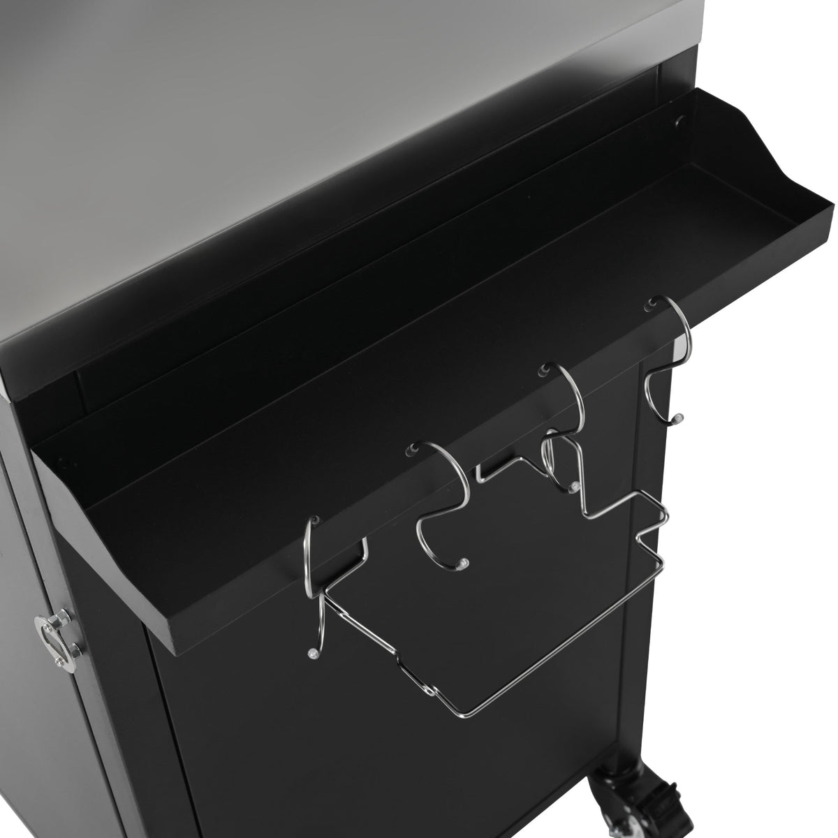 Roomfitters 55.5" Outdoor Kitchen Island with Stainless Steel Sink, Rolling Grill Prep Cart & Storage Cabinet, Black