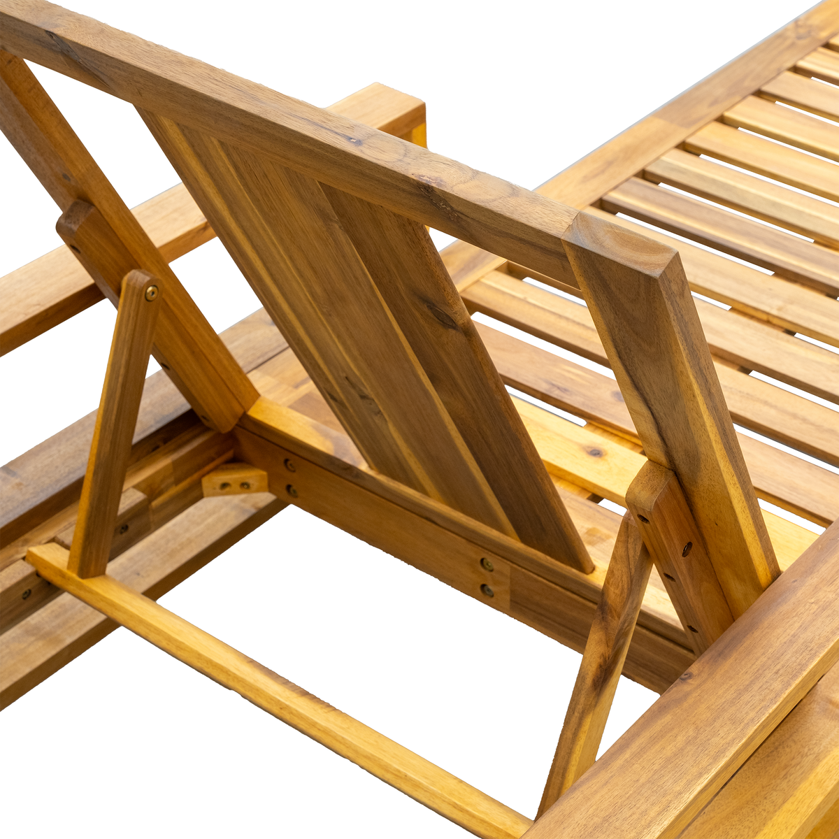 variant-group:rf-n711wy000433aae|Roomfitters Acacia Wood Adjustable Backrest Outdoor Lounge Chair for Gardens, Terraces, Poolside Areas, Natural+Gray