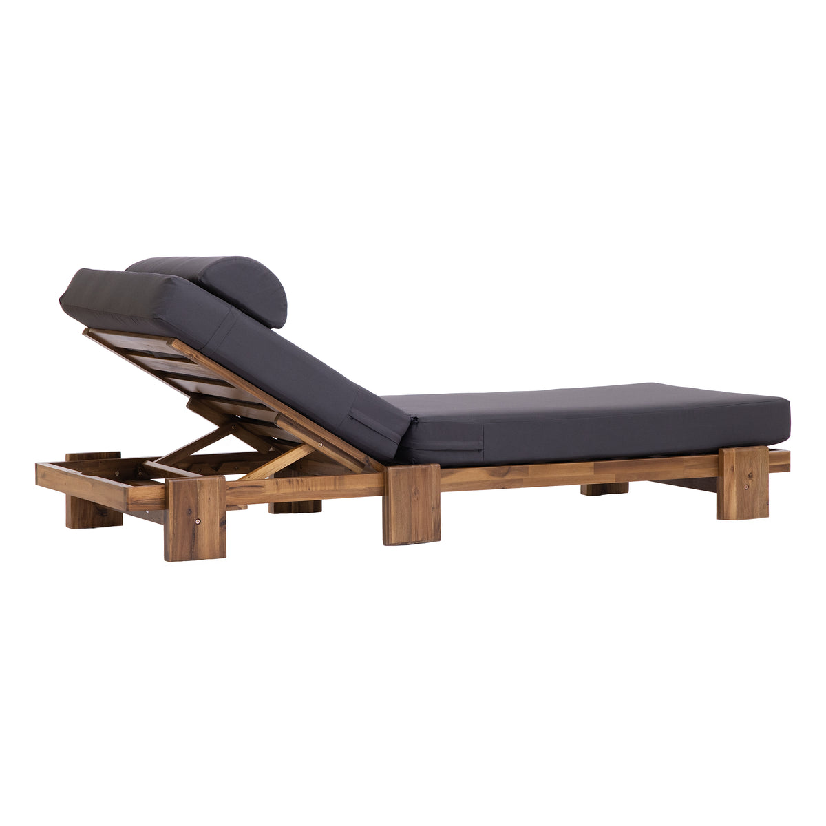 variant-group:rf-n711wy000473aae|Roomfitters 78.8" Outdoor Patio Chaise Lounge Chair with Adjustable Backrest and Side Table for Poolside & Garden, Dark Gray