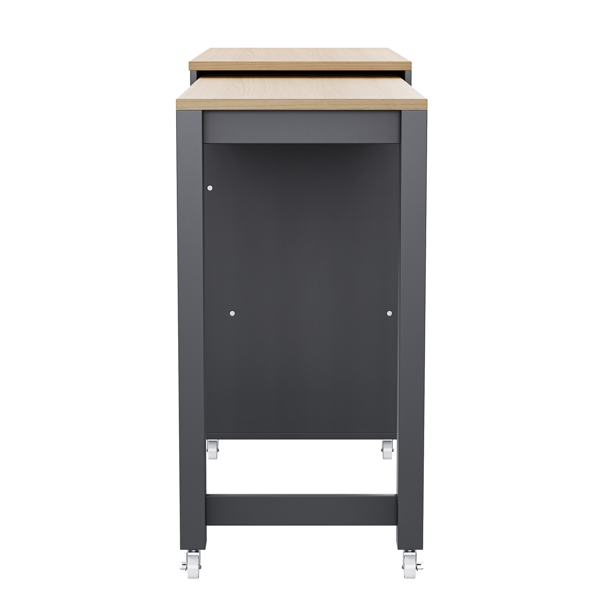 variant-group:rf-n707p333291g|Roomfitters 74.8" Rolling Kitchen Island with Extendable Dining Table, Mobile Cart with 4 Doors, 2 Drawers & Spice Rack, Grey