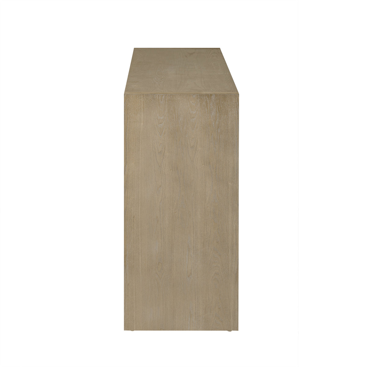 variant-group:rf-n711p289141o|Roomfitters 60" Modern Solid Wood Veneer Sideboard with 3 Doors & 3 Drawers, Open Shelf & Cable Cutout, Large Storage Cabinet for Dining, Hallway, Living Room, Natural