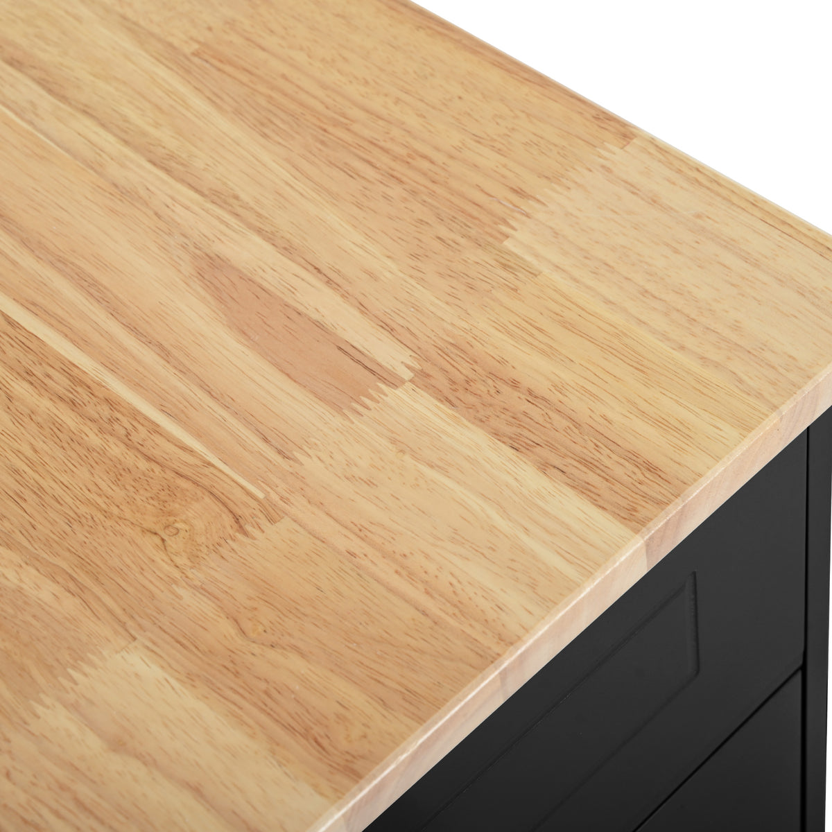 variant-group:rf-n707s221571b|Roomfitters Kitchen Island with Tilt Out Trash Can and Power Outlet, Fluted Storage Cabinet on Wheels, Black