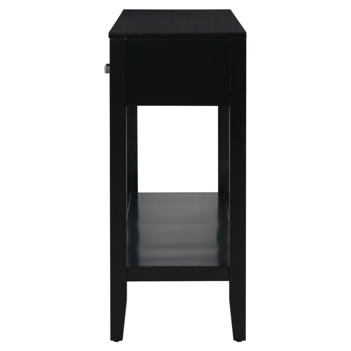 variant-group:rf-n711p410445b|Roomfitters 59.1" Farmhouse Entryway Table with 3 Drawers, Slim Console Sofa Table with Open Shelf for Hallway, Black
