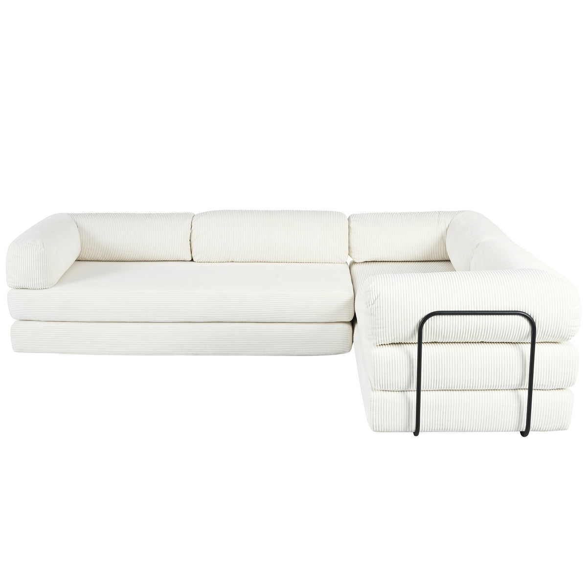 variant-group:rf-n711wy000448aaa|Roomfitters L-Shaped Modular Sectional Sofa in Corduroy Fabric, Modern Couch for Living Room and Apartment, Beige