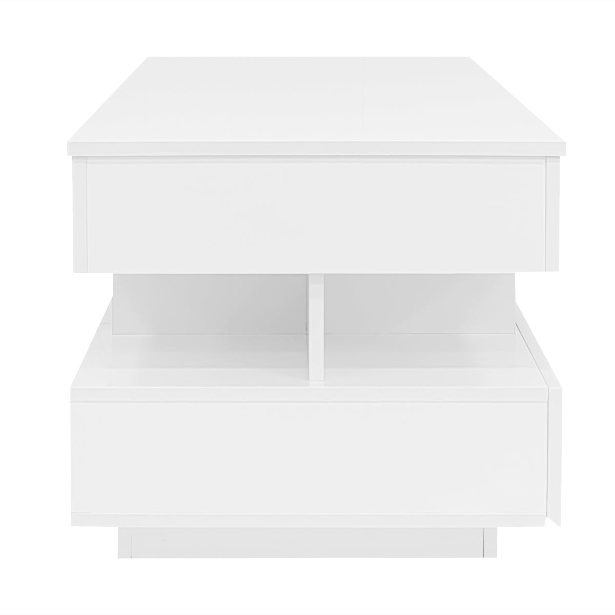 variant-group:rf-n724p290058k|Roomfitters Lift-Top Coffee Table with Hidden Storage and 2 Drawers, Multi-Functional Modern Table, White