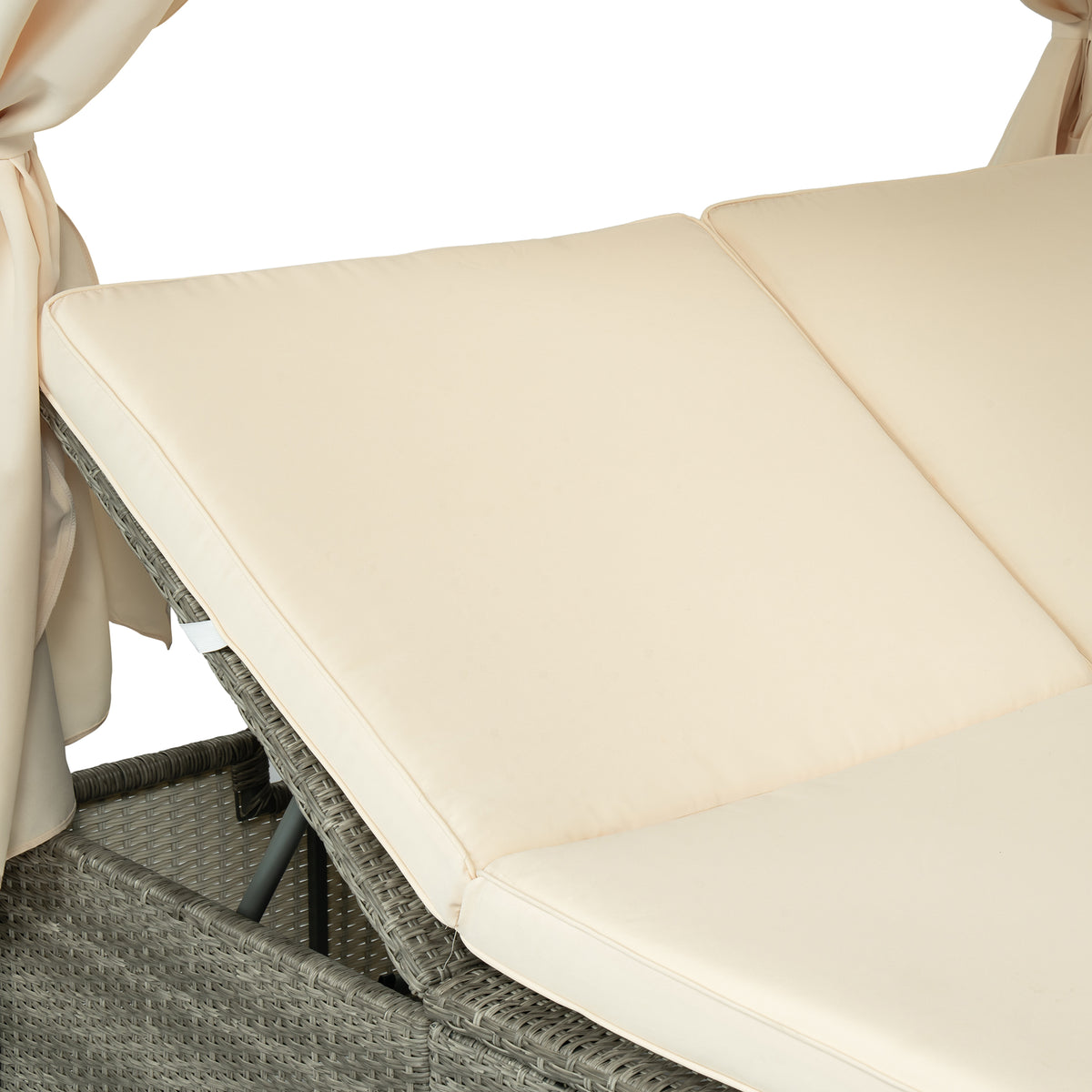 variant-group:rf-n711wy000437aaa|Roomfitters Outdoor Canopy Daybed with Cushions, Hidden Storage, Adjustable Lounge Chair, Retractable Canopy, for Patios, Beige
