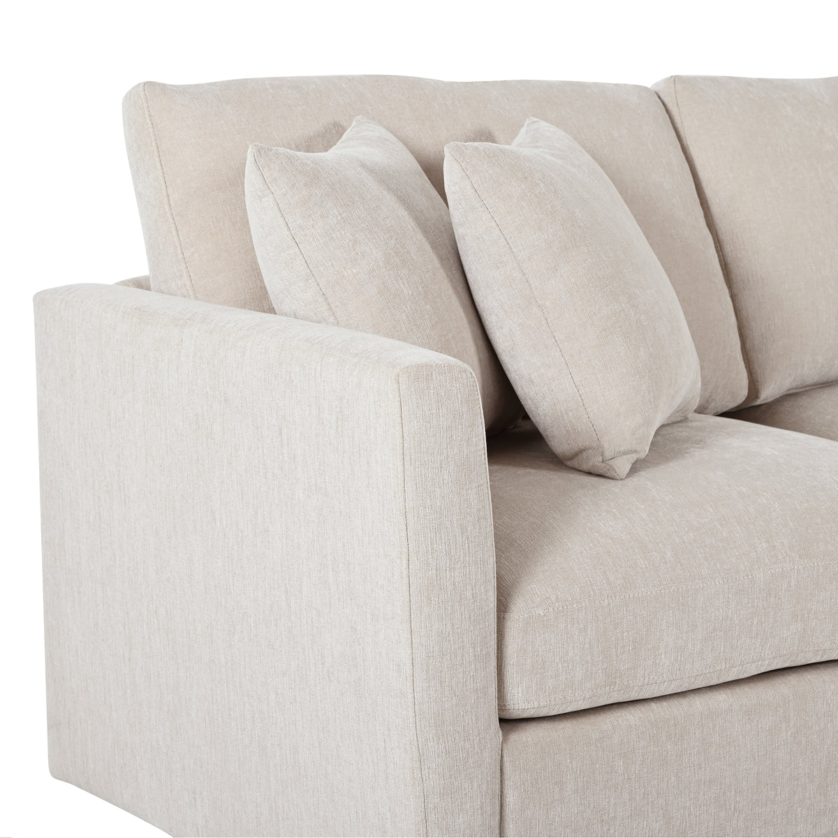 variant-group:rf-n711wy000461aaa|Roomfitters 107" Chenille Fabric 3-Piece Sectional Sofa, Modern Large L-Shaped Couch with Rounded Curved Chaise, Beige