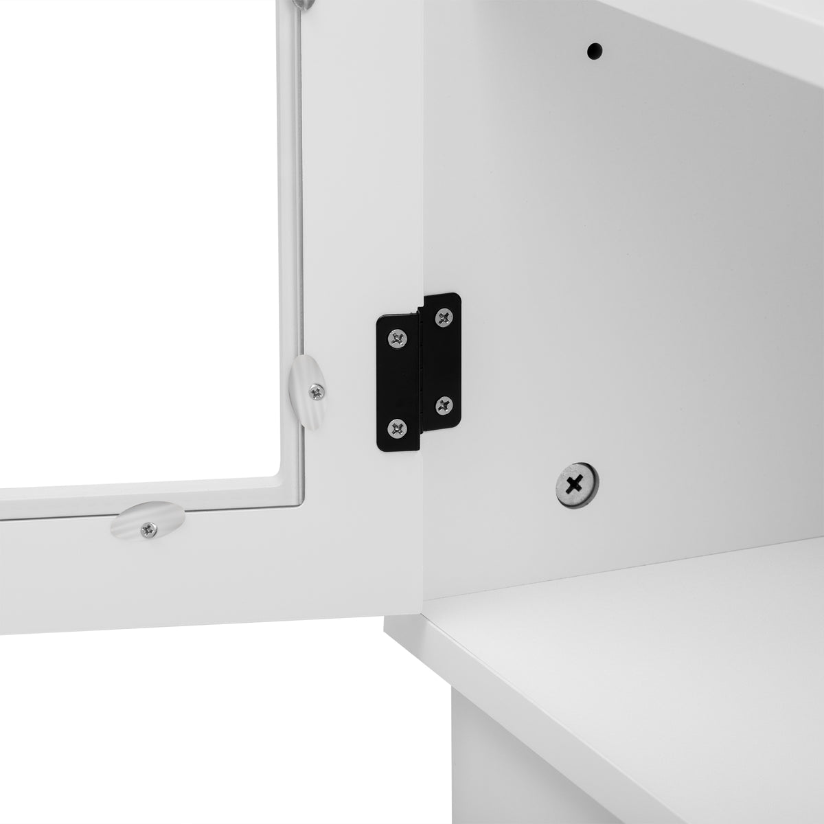 variant-group:rf-n724p284467k|Roomfitters Modern Minimalist TV Stand for up to 75 Inch TV, Entertainment Console Cabinet with Adjustable Shelves, White