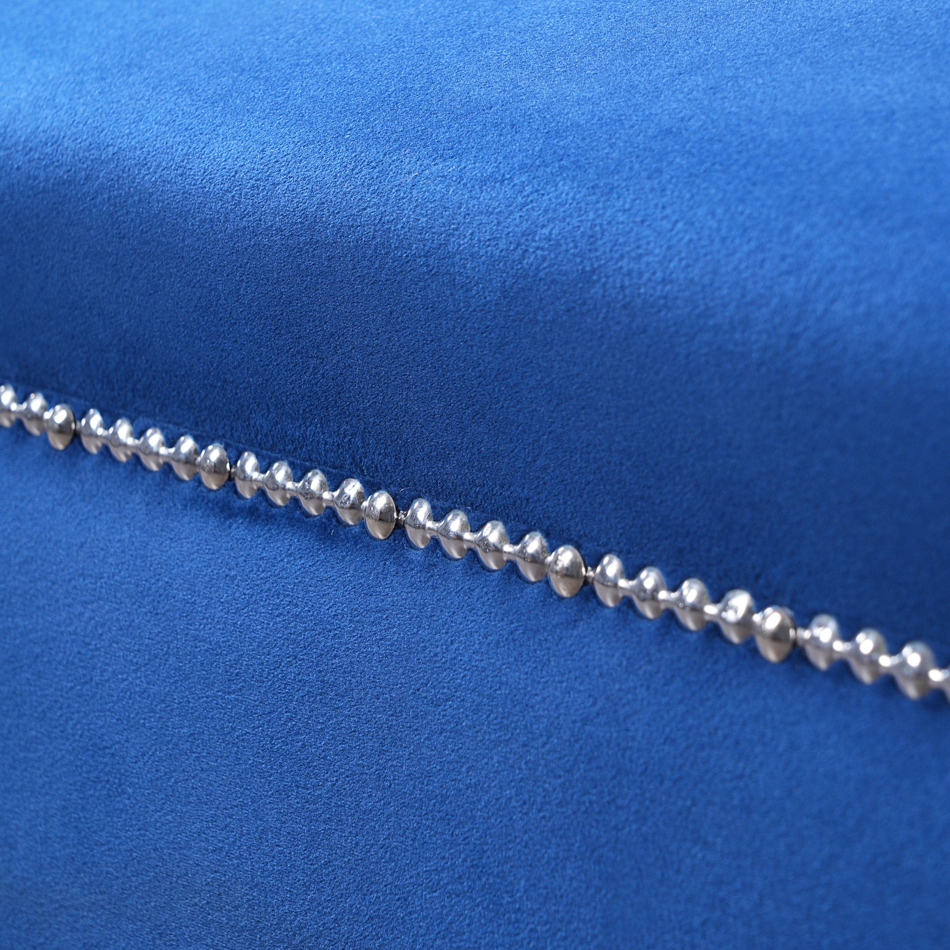 Roomfitters 58 Inch Fainting Couch, Velvet Upholstered Chaise Lounge Sofa with Button-Detailed Back & Nailhead Trim, Blue Roomfitters