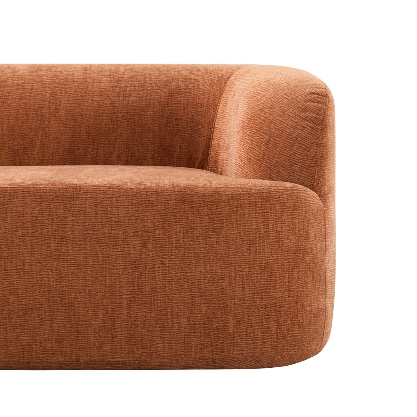 variant-group:rf-n723p404465g|Roomfitters 86 Inch Modern Curvy Sofa, 3-Seater Rounded Upholstered Couch with Plush Throw Pillows for Living Room, Orange