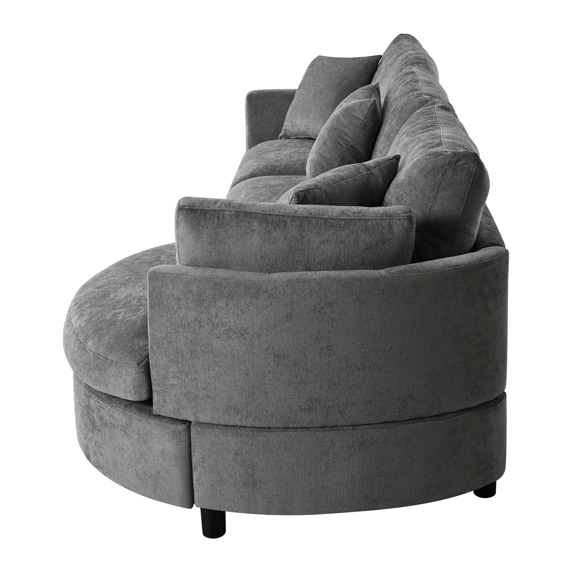 variant-group:rf-n711wy000461aae|Roomfitters 107" Chenille Fabric 3-Piece Sectional Sofa, Modern Large L-Shaped Couch with Rounded Curved Chaise, Grey