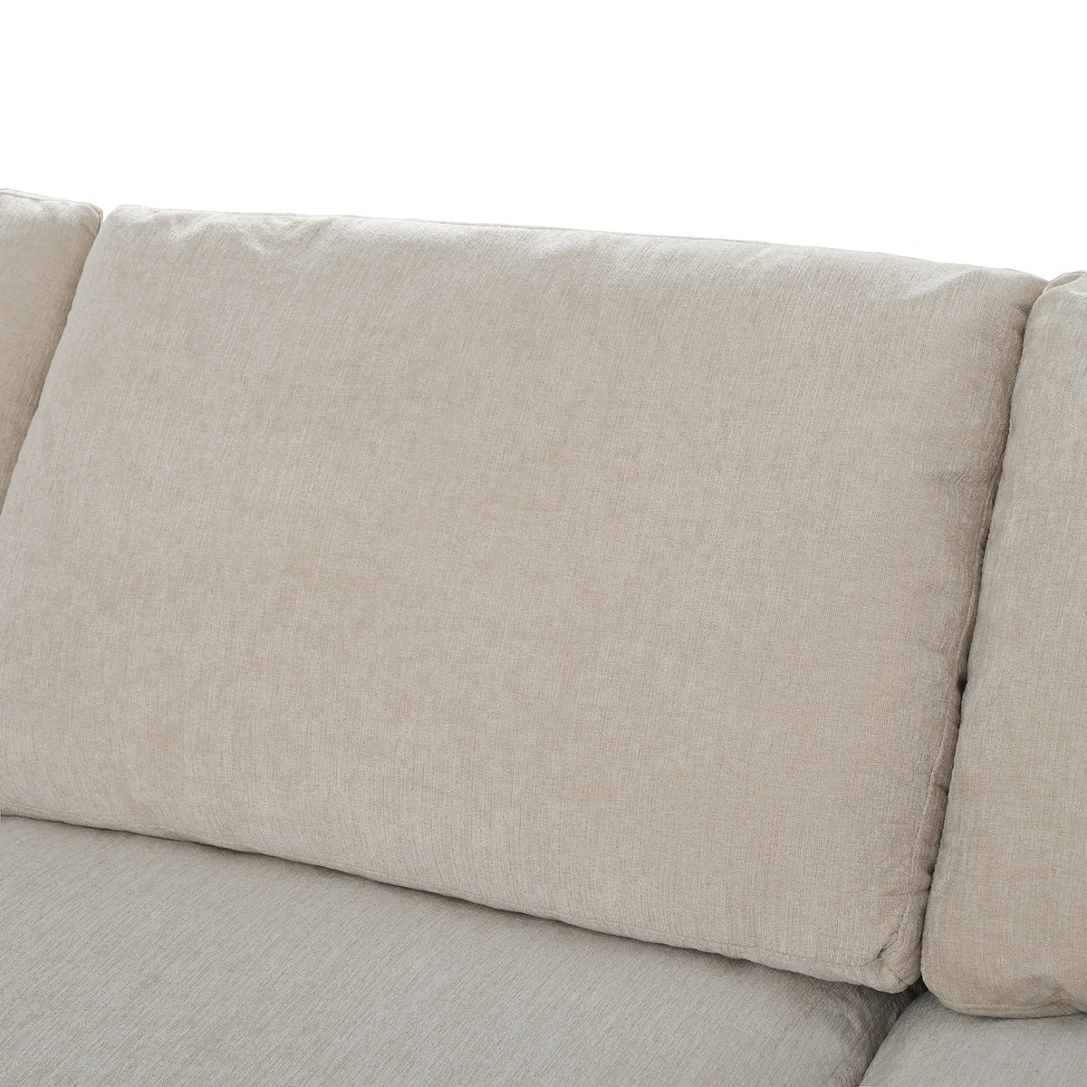 Roomfitters 124.8" 7-Seater Modular Sectional Sofa, Large Modern L-Shaped Upholstered Couch with Ottoman for Living Room, Beige Roomfitters
