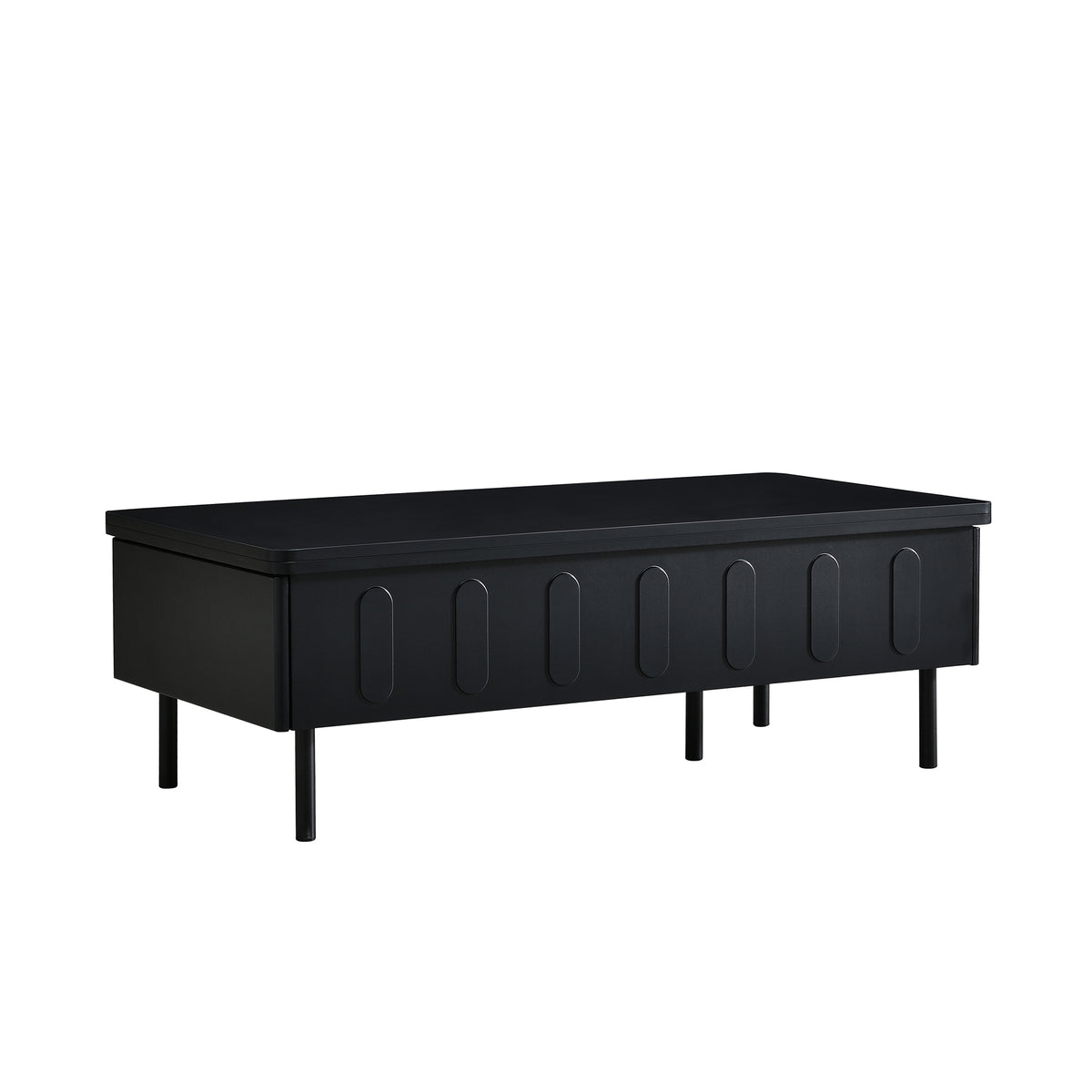 variant-group:rf-n724p292514b|Roomfitters Lift-Top Coffee Table with 2 Drawers and Foldable Top, Hidden Storage Compartment, Adjustable Center Table, Black
