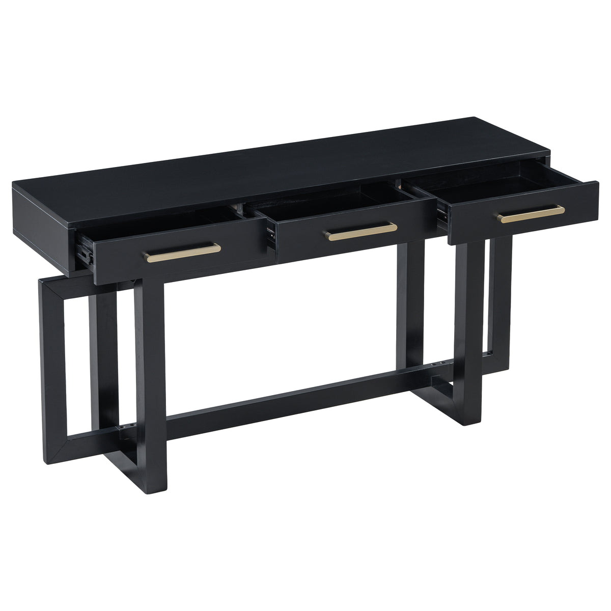 variant-group:rf-n711p175776b|Roomfitters Elegant Console Table with Three Drawers, Extra Long Entryway Table for Hallways, Living Rooms, or Foyers, Offering Ample Storage and Timeless Style, Black