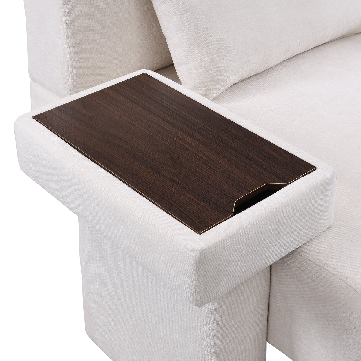 variant-group:rf-n724sj000130aaa|Roomfitters Oversized Mid-Century Armchair 48” Wide with Soft Cushion and Wood Frame, Lounge Reading Chair, Beige
