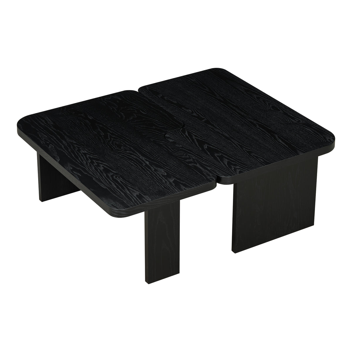 variant-group:rf-n724p232174b|Roomfitters Minimalist Coffee Table Set, Rectangular Center Table with Two-Tone Design, Black