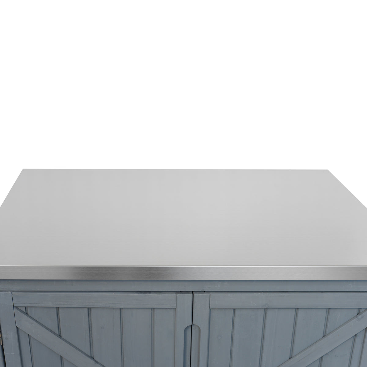 variant-group:rf-n707p370287g|Roomfitters 42.1" Grill Cart, Outdoor Kitchen Island with Stainless Steel Top, BBQ Prep Station with Spice Rack, Grey+Blue