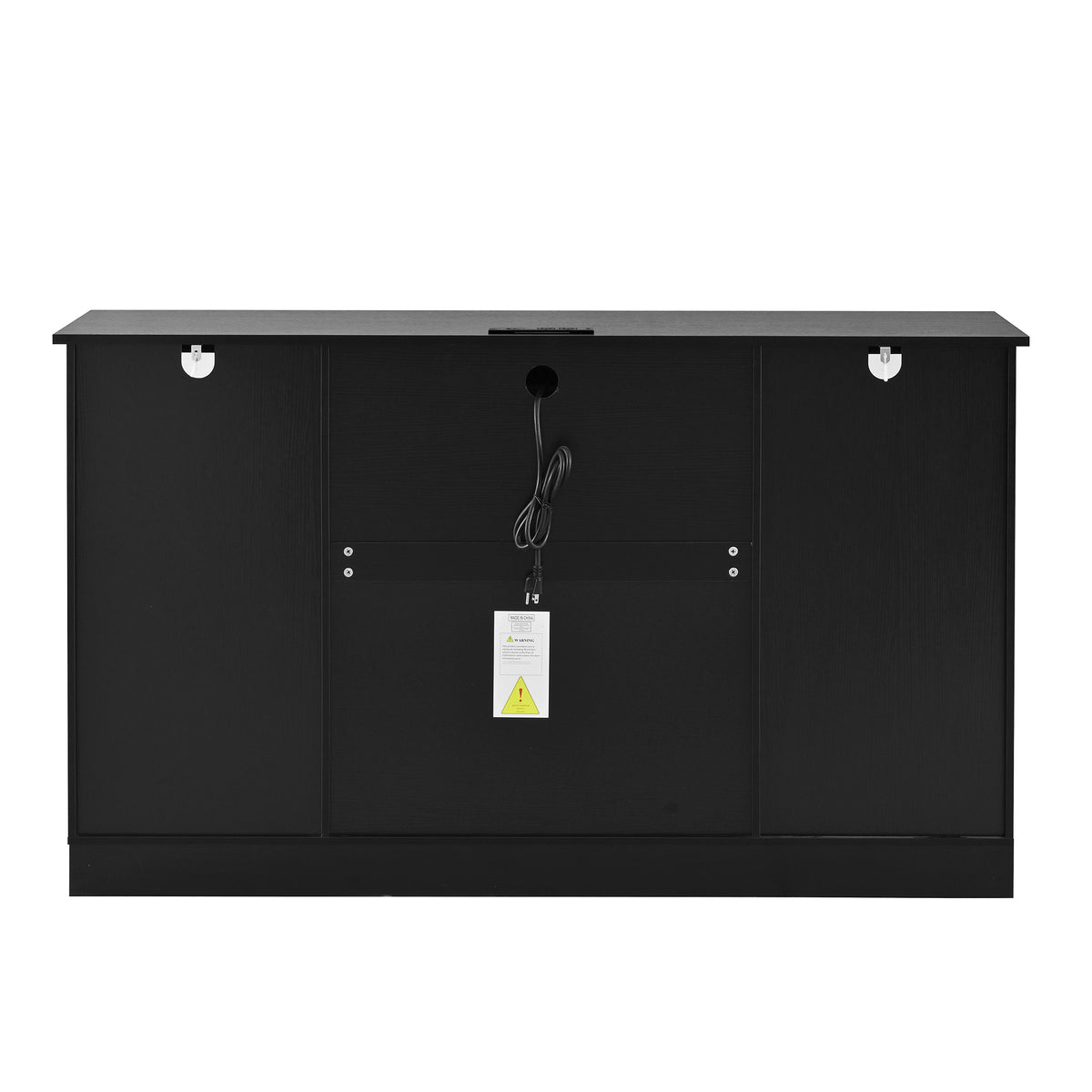 variant-group:rf-n711p437648b|Roomfitters Contemporary Black Melamine MDF Buffet Sideboard Storage Cabinet Acrylic Doors Dining Room Kitchen Console