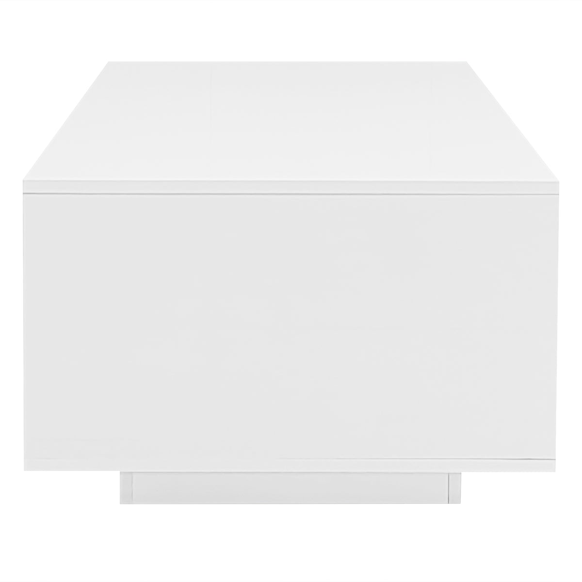 variant-group:rf-n724p294656k|Roomfitters Modern Glossy Coffee Table with Storage Space and Light Accent, Rectangle Center Table for Living Room, White