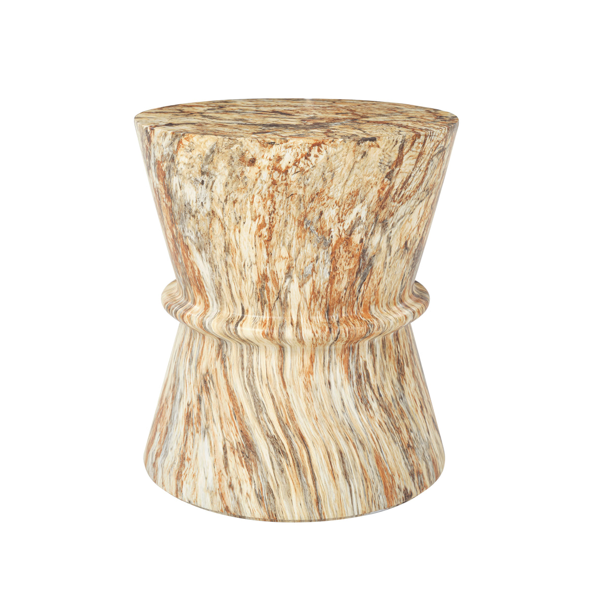 variant-group:rf-n711p422072a|Roomfitters Mid-Century Amber Hourglass Outdoor Side Table, Lightweight Concrete Accent Table, MgO Garden End Table