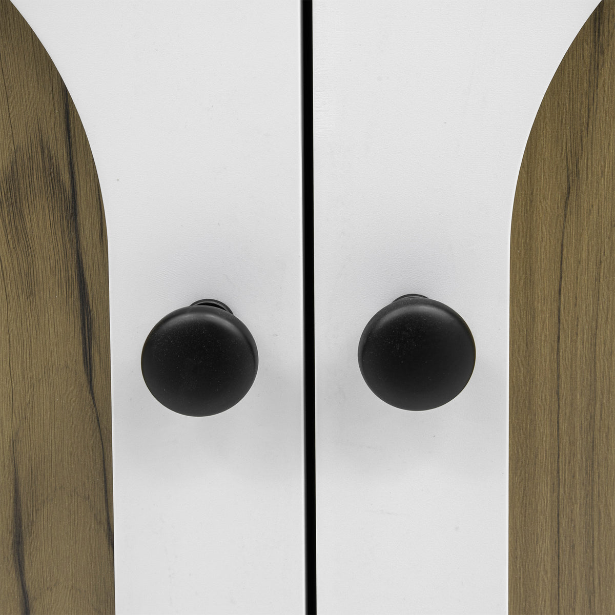 variant-group:rf-n724sj000158aak|Roomfitters Multi-Functional Curved Entrance Wardrobe, Hall Tree, White & Walnut