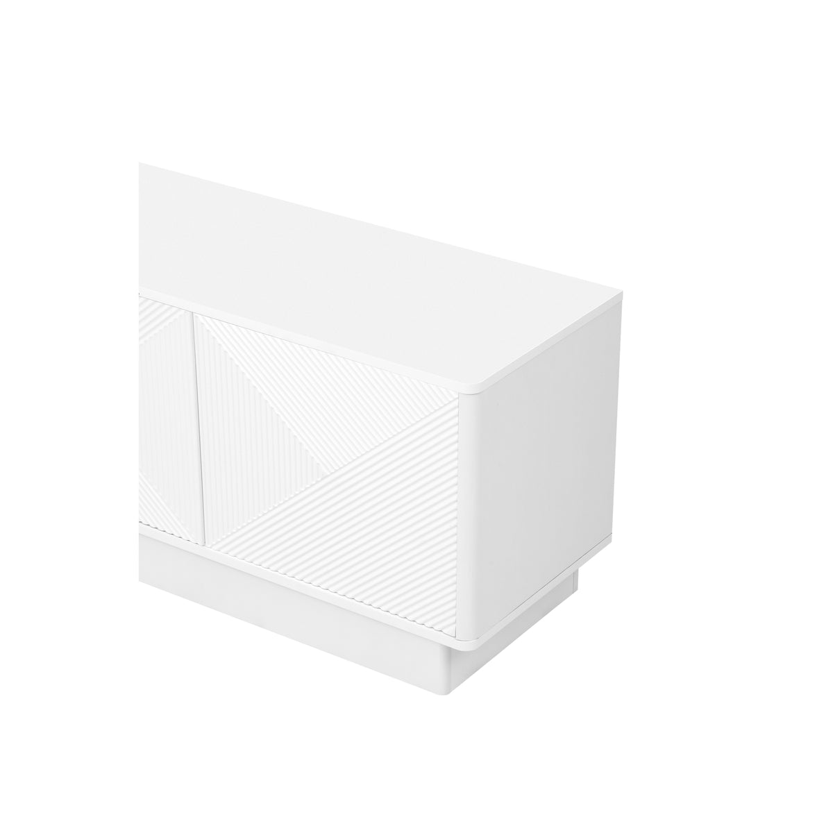variant-group:rf-n724p426846k|Roomfitters Stylish 4-Door Wave Design TV Console with 16-Color USB LED Light, White