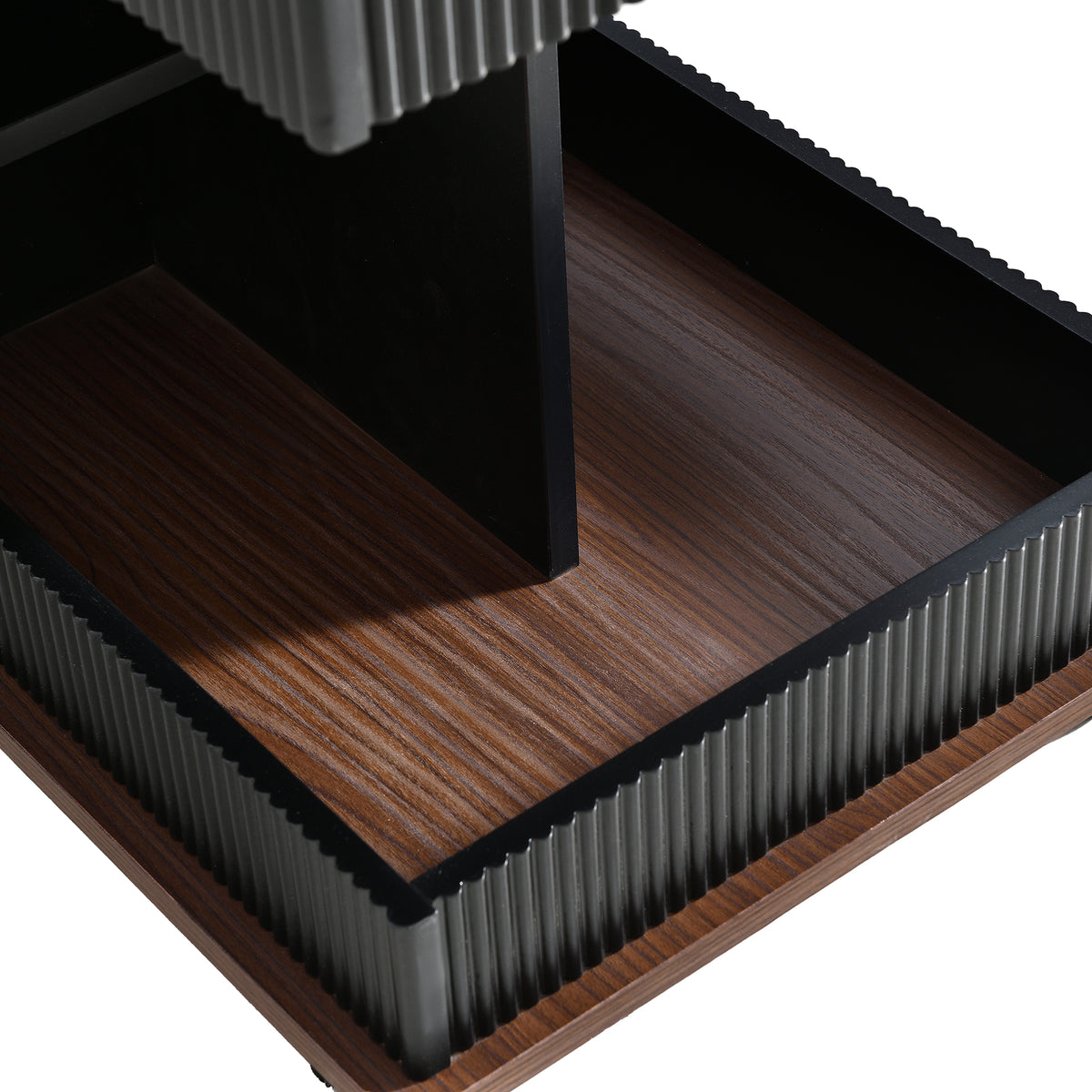 variant-group:rf-n724p292505b|Roomfitters Adjustable Sofa Side Table with Lift-Top, Rotating Surface and Storage on Wheels for Small Spaces, Black