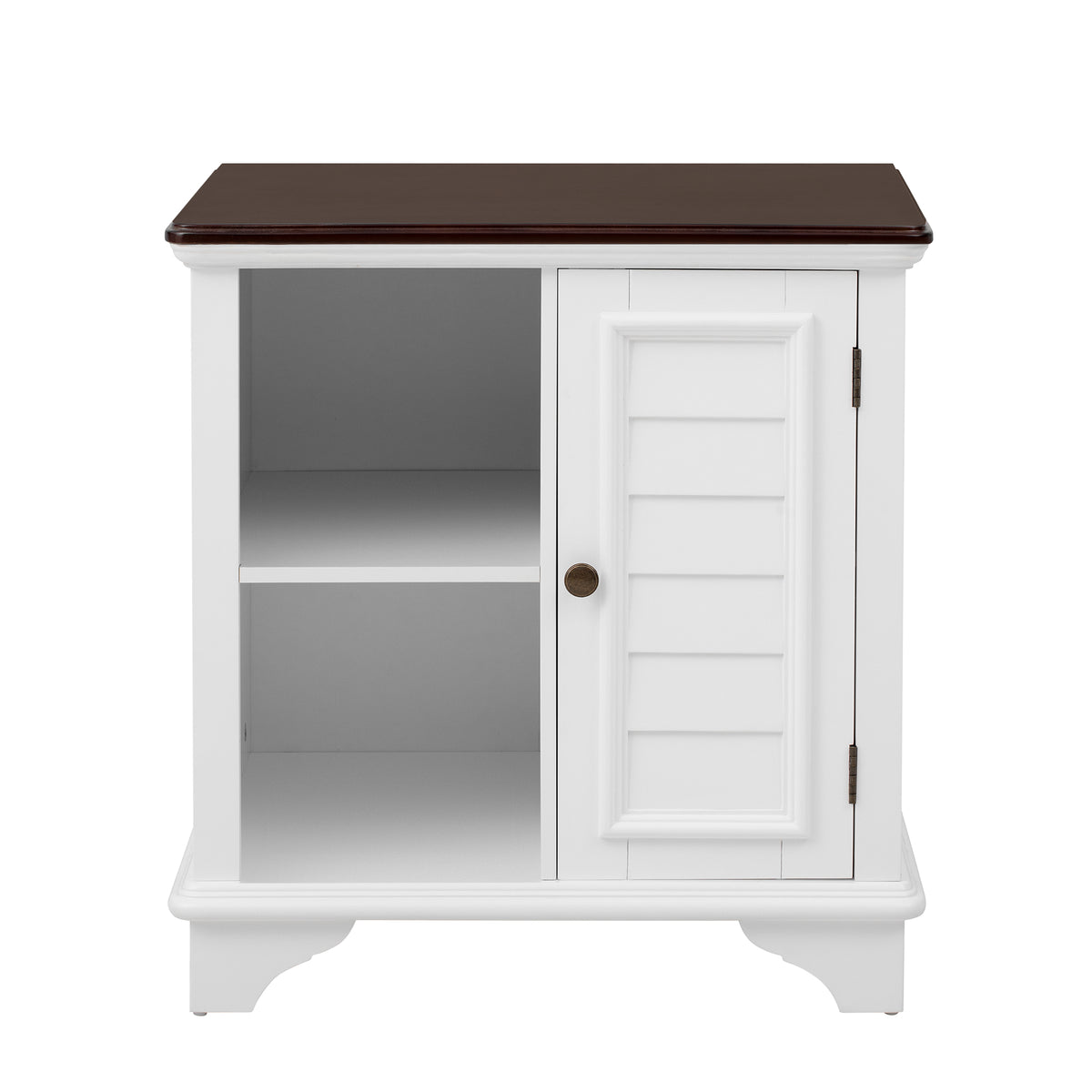 variant-group:rf-n724p401353k|Roomfitters American Style Louvered Side End Table with 2 Grass Storage Baskets, White