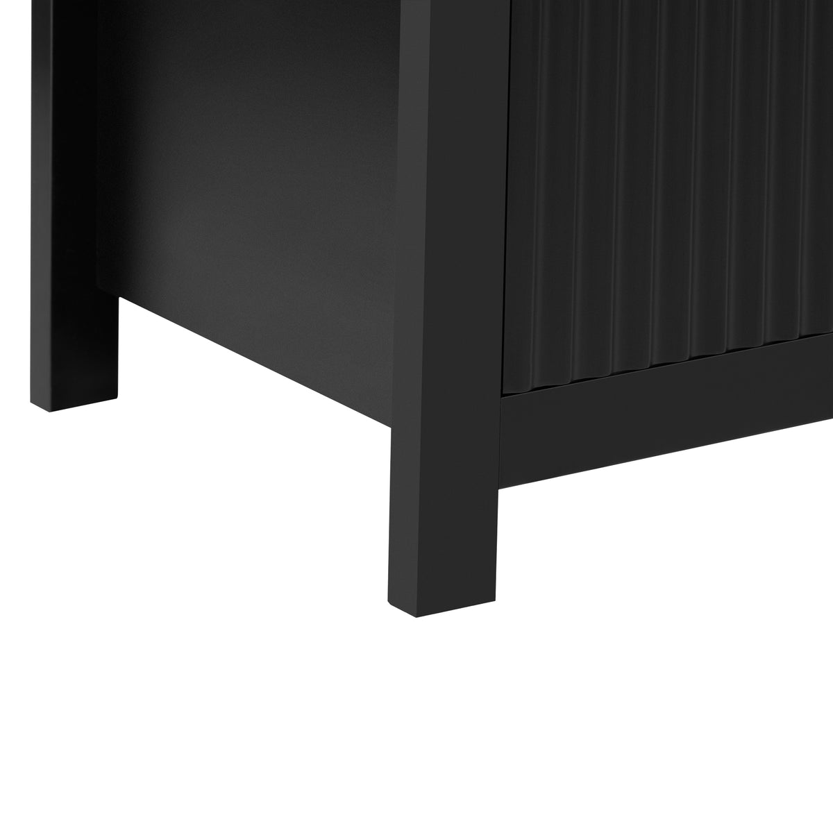 variant-group:rf-n711p269068b|Roomfitters Modern Sideboard Cabinet, Wave Pattern Storage Buffet with Adjustable Shelves, Accent Console, Black