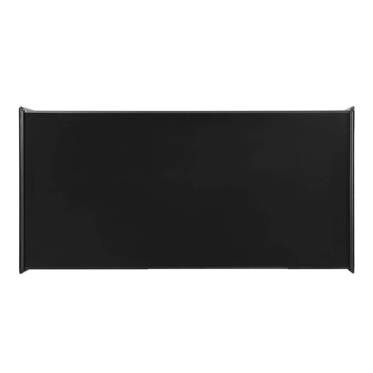 variant-group:rf-n724p286421b|Roomfitters Rectangle Coffee Table with Fluted Style, 4 Storage Compartments and Glass Display Shelves, Black