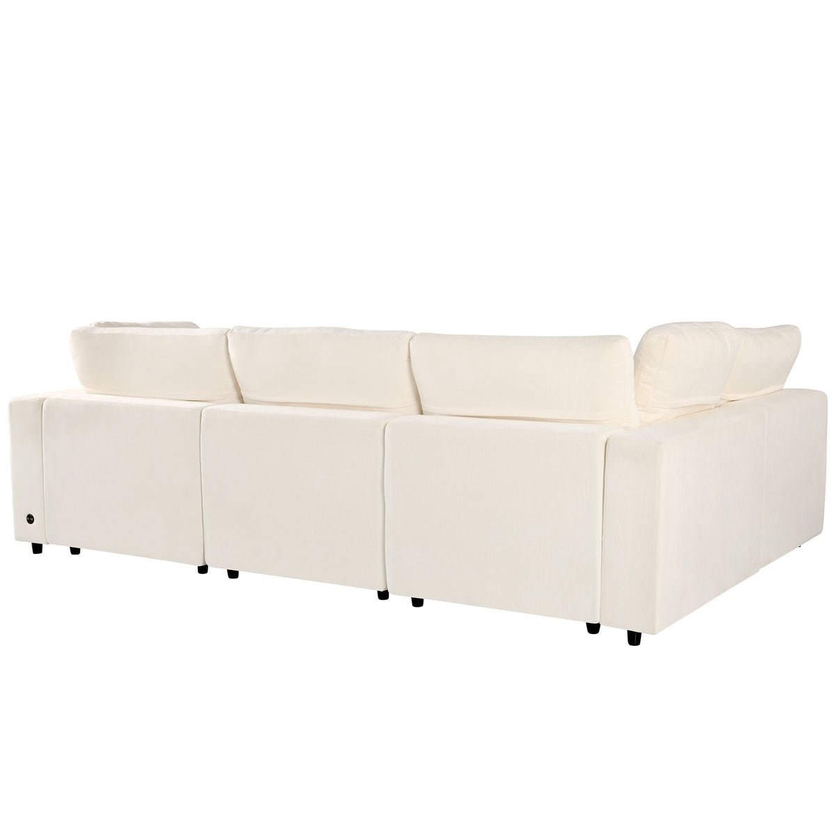 variant-group:rf-n711wy000413aaa|Roomfitters Upholstered Modular Sofa with Storage Space, USB Charging Ports, Wireless Charging, Built-in Bluetooth Speaker, Sectional Sofa for Living Room and Apartment, Beige
