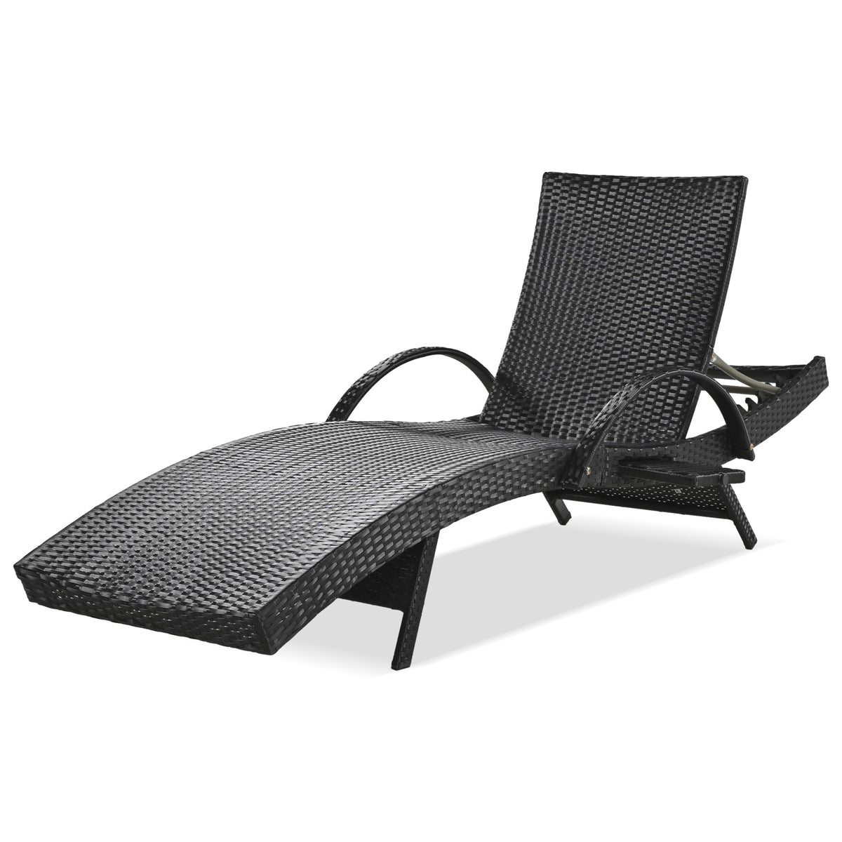 variant-group:rf-n707wf321204aab|Roomfitters 80" Outdoor Wicker Chaise Lounge Chairs, Set of 2, Reclining Patio Chairs with Pull-Out Table, Black