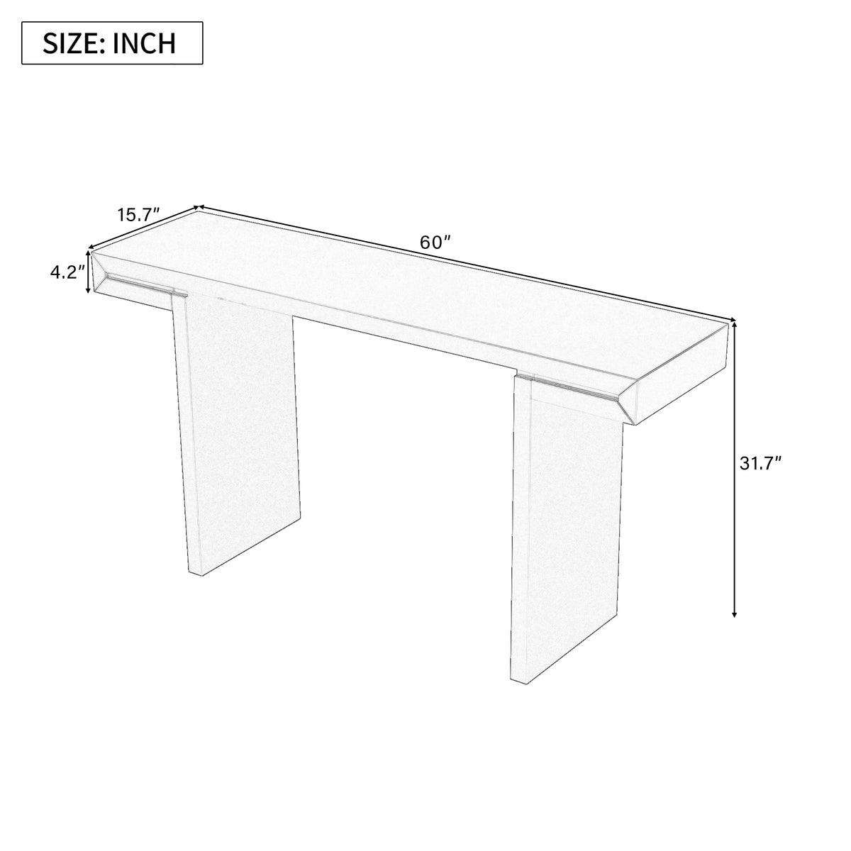 variant-group:rf-n711p303209v|Roomfitters 60" Modern Minimalist Console Table, Slim Entryway Sofa Table for Hallway and Living Room Decor, Navy Blue