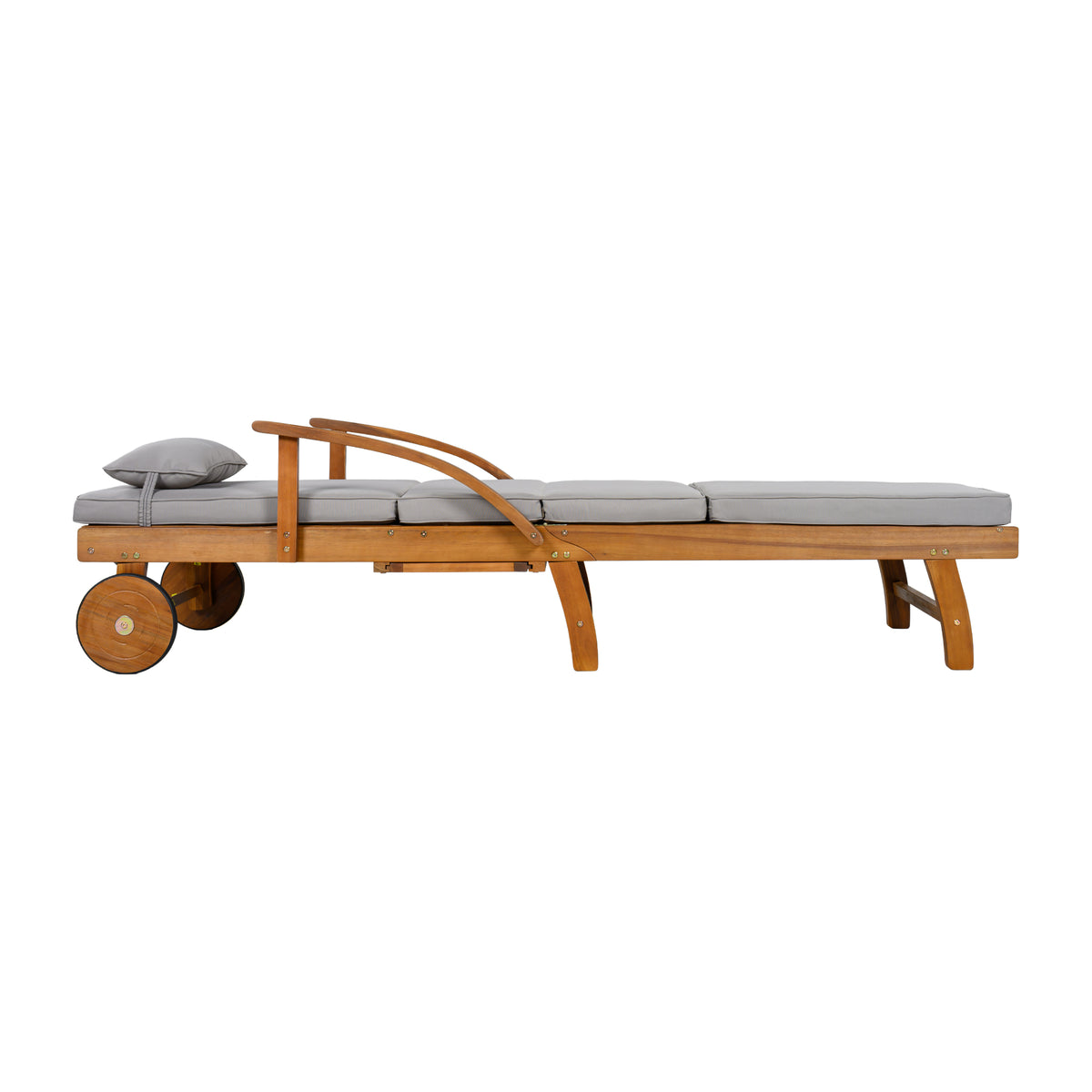 variant-group:rf-n711p415859e|Roomfitters Contemporary Slate Grey Acacia Wood Outdoor Chaise Lounge Chair, Poolside Recliner, Retractable Tray
