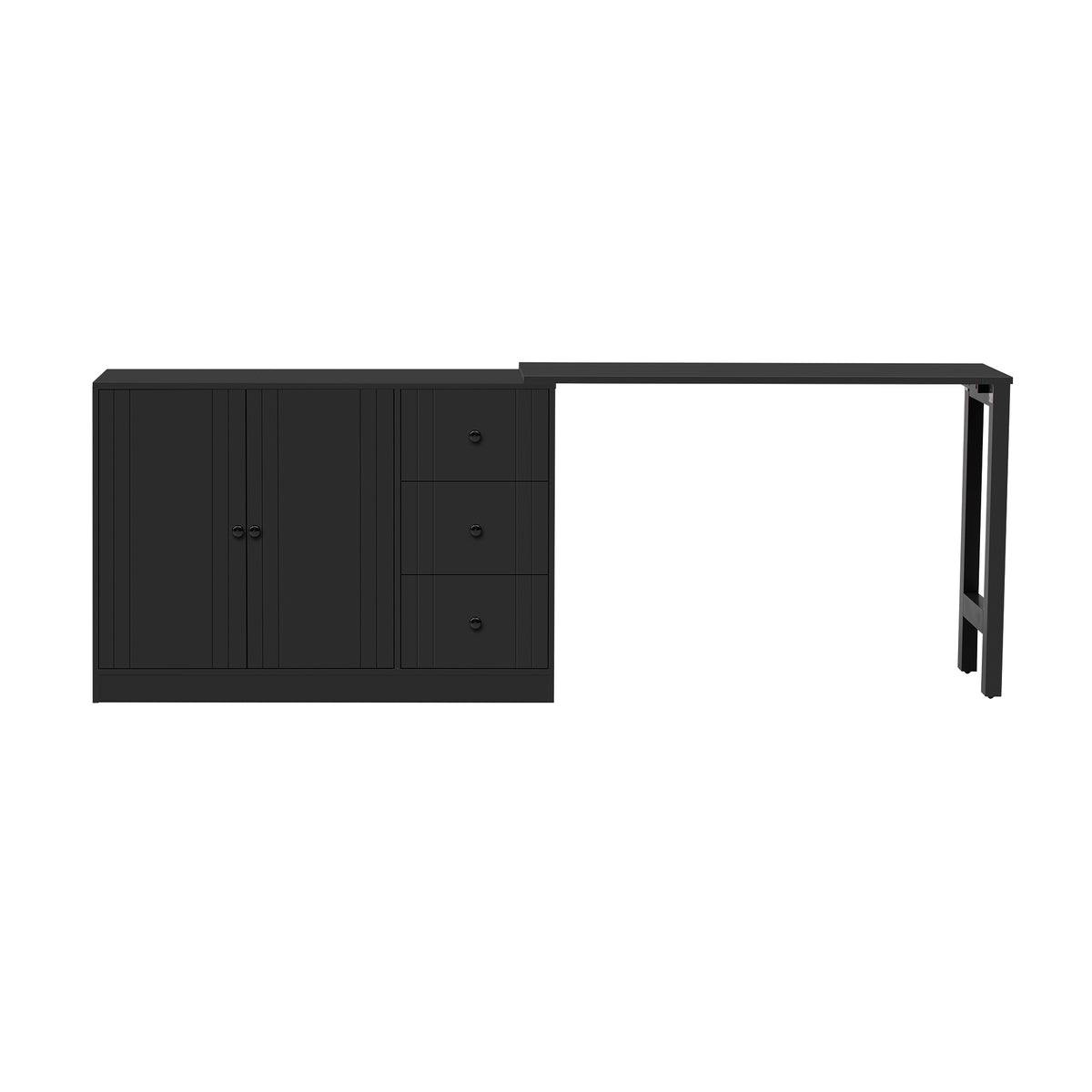 variant-group:rf-n711p334768b|Roomfitters Extendable Sideboard Buffet Cabinet with Storage, Multifunctional Console Table for Dining Room, Black